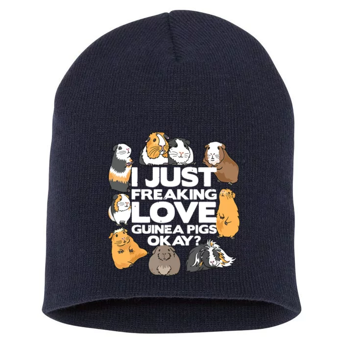 Guinea Pig Guinea Pig Lover Tee Funny Guinea Pig Short Acrylic Beanie