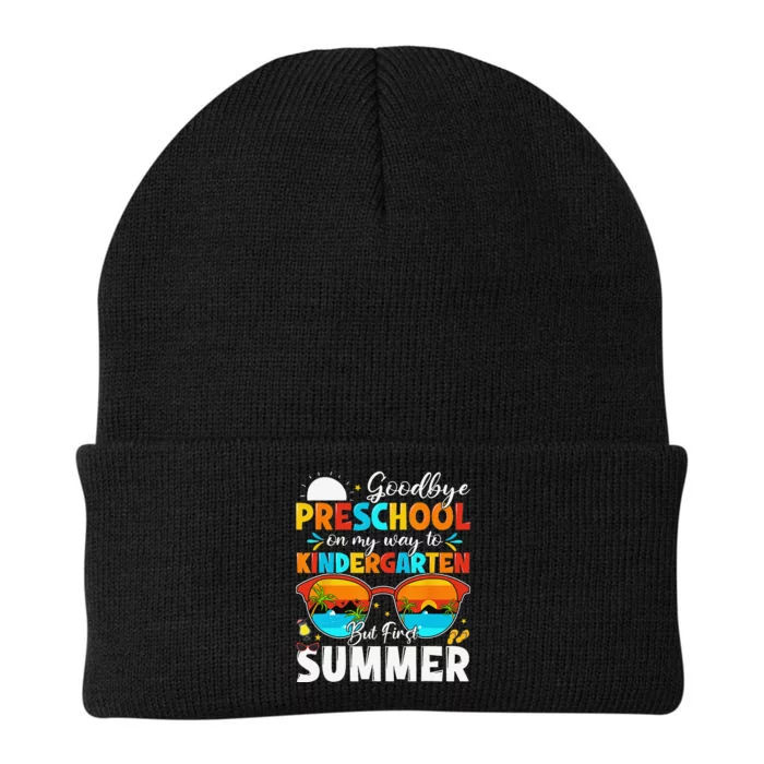 Goodbye Preschool Graduation To Kindergarten Hello Summer Knit Cap Winter Beanie