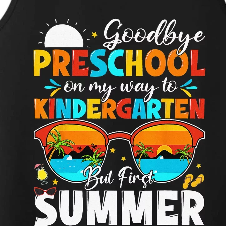 Goodbye Preschool Graduation To Kindergarten Hello Summer Performance Tank