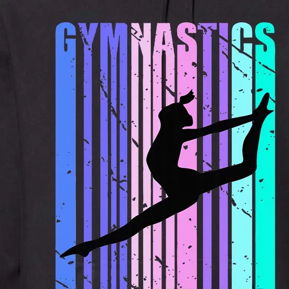 Gymnastics Purple Green Woman Women Gymnast Premium Hoodie