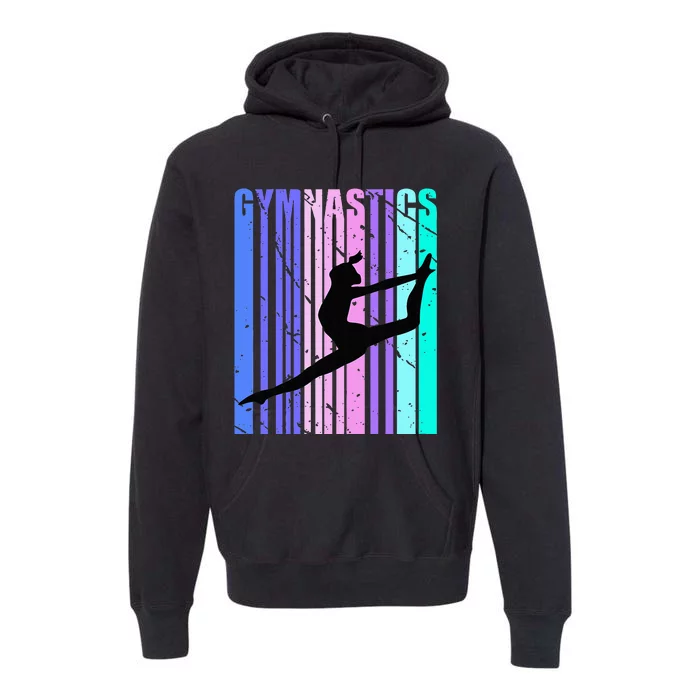 Gymnastics Purple Green Woman Women Gymnast Premium Hoodie