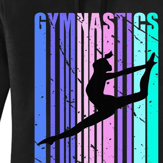 Gymnastics Purple Green Woman Women Gymnast Women's Pullover Hoodie