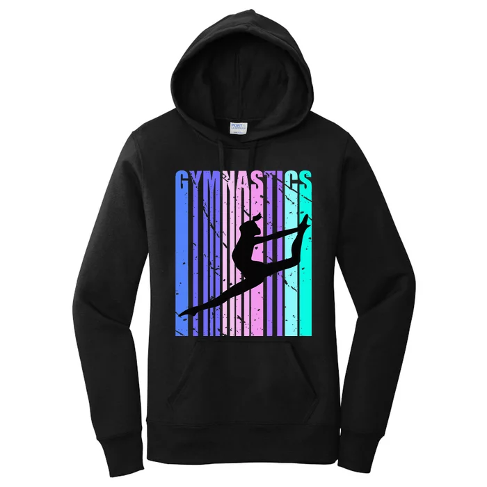 Gymnastics Purple Green Woman Women Gymnast Women's Pullover Hoodie