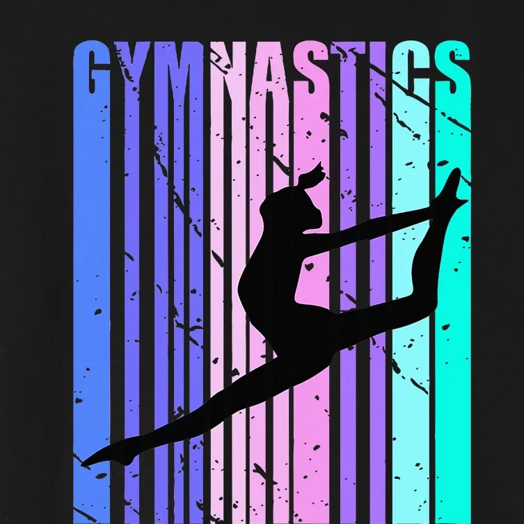 Gymnastics Purple Green Woman Women Gymnast Women's Crop Top Tee