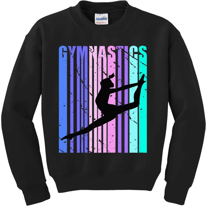 Gymnastics Purple Green Woman Women Gymnast Kids Sweatshirt