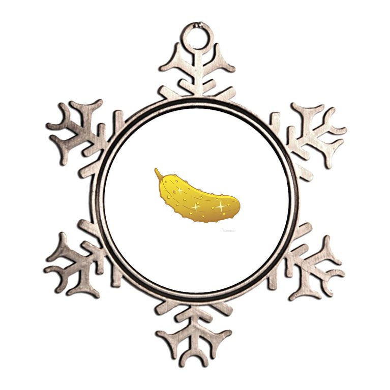 Golden Pickle Metallic Star Ornament
