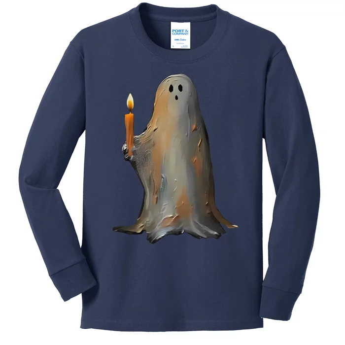 Ghost Print Kids Long Sleeve Shirt