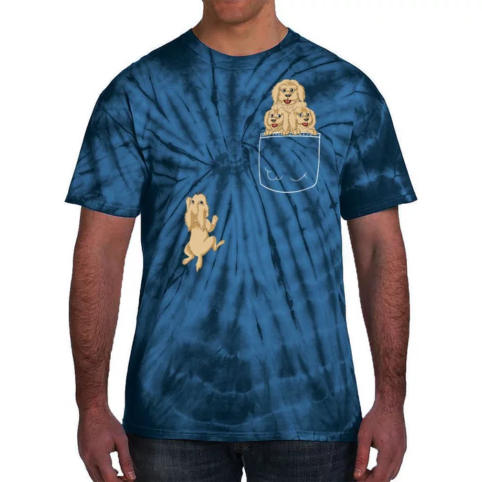 Goldendoodle Pocket Tie-Dye T-Shirt