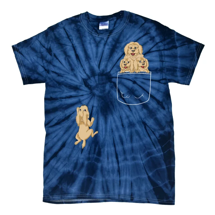 Goldendoodle Pocket Tie-Dye T-Shirt