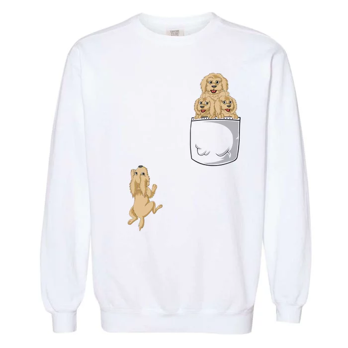 Goldendoodle Pocket Garment-Dyed Sweatshirt