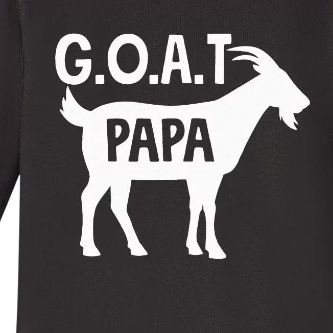 G.O.A.T. PAPA Greatest ShortSleeve Unisex Baby Long Sleeve Bodysuit