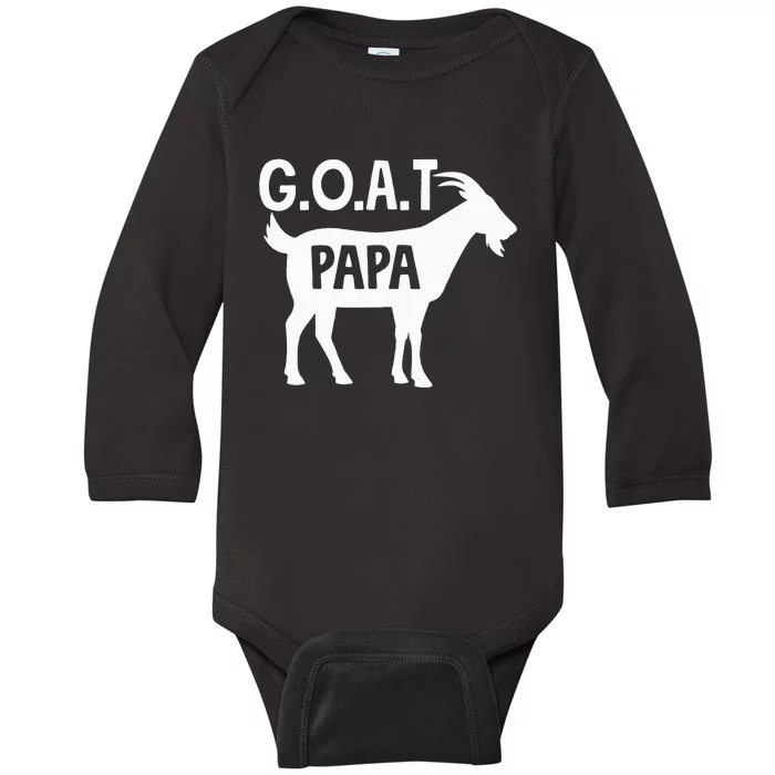 G.O.A.T. PAPA Greatest ShortSleeve Unisex Baby Long Sleeve Bodysuit