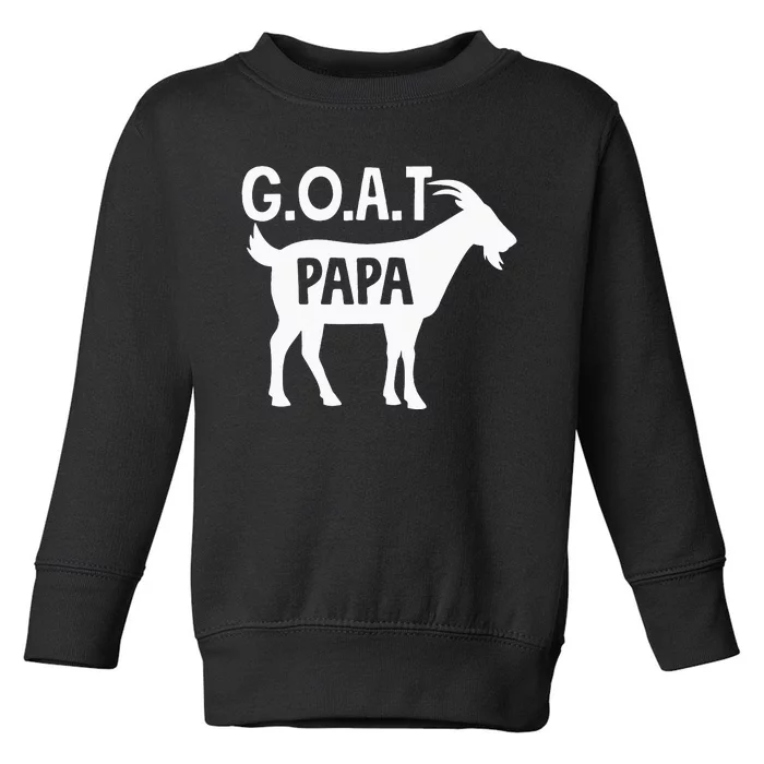 G.O.A.T. PAPA Greatest ShortSleeve Unisex Toddler Sweatshirt