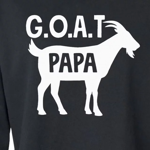 G.O.A.T. PAPA Greatest ShortSleeve Unisex Cropped Pullover Crew