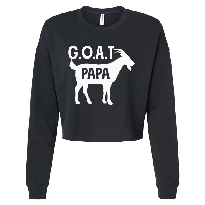 G.O.A.T. PAPA Greatest ShortSleeve Unisex Cropped Pullover Crew