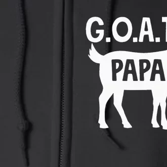 G.O.A.T. PAPA Greatest ShortSleeve Unisex Full Zip Hoodie