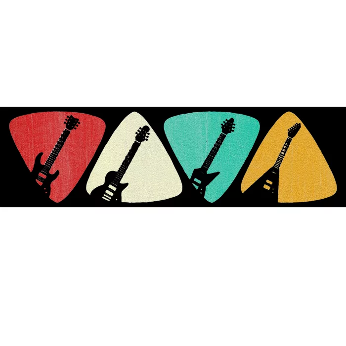 Guitar Pick Gift For Guitarist Retro Vintage Bumper Sticker