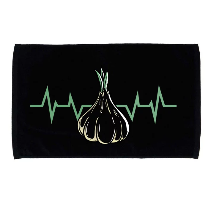 Garlic Plant Heartbeat Vegetables Cooking Garlic Gift Microfiber Hand Towel