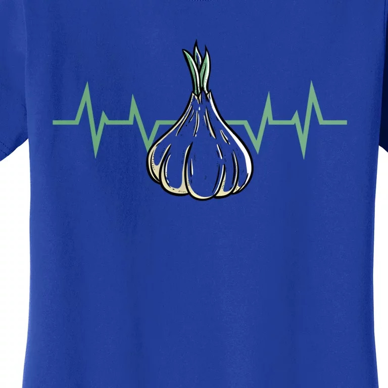 Garlic Plant Heartbeat Vegetables Cooking Garlic Gift Women's T-Shirt