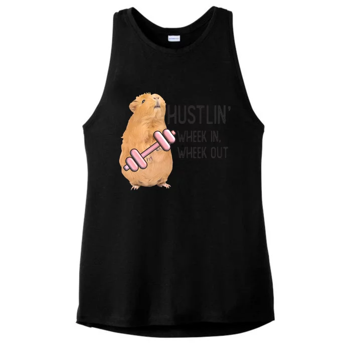 Guinea Pig Hustlin Wheek In Wheek Out Ladies Tri-Blend Wicking Tank