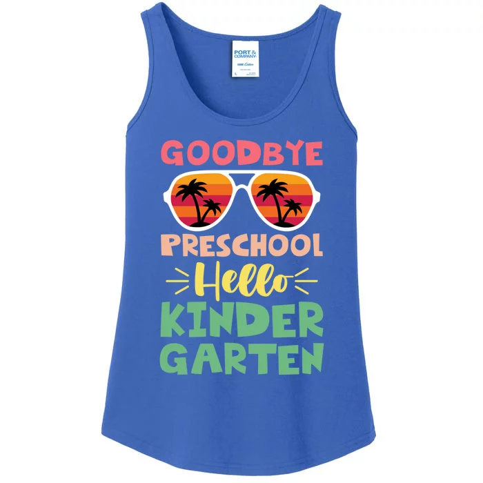 Goodbye Preschool Hello Kindergarten Goodbye Preschool Gift Ladies Essential Tank