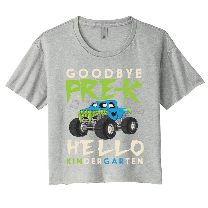 Goodbye PreK Hello Kindergarten Graduation Gift Women's Crop Top Tee