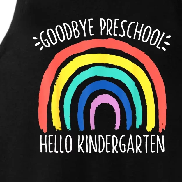 Goodbye Preschool Hello Kindergarten School Teacher Student Ladies Tri-Blend Wicking Tank