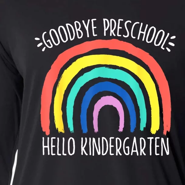 Goodbye Preschool Hello Kindergarten School Teacher Student Cooling Performance Long Sleeve Crew