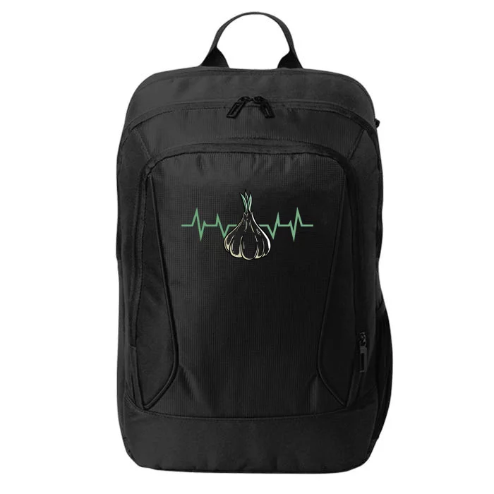 Garlic Plant Heartbeat Vegetables Cooking Garlic Gift City Backpack