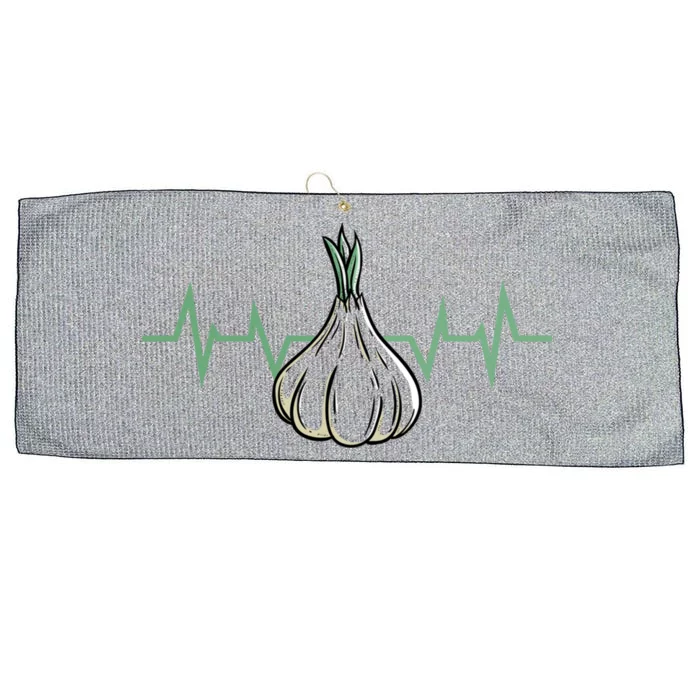 Garlic Plant Heartbeat Vegetables Cooking Garlic Gift Large Microfiber Waffle Golf Towel