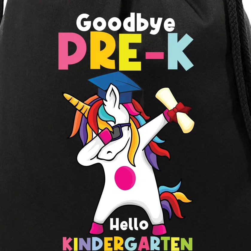 Goodbye Prek Hello Kindergarten Last Day Of School Drawstring Bag