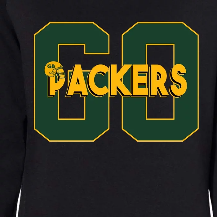 Go Packers Helmet Womens California Wash Sweatshirt