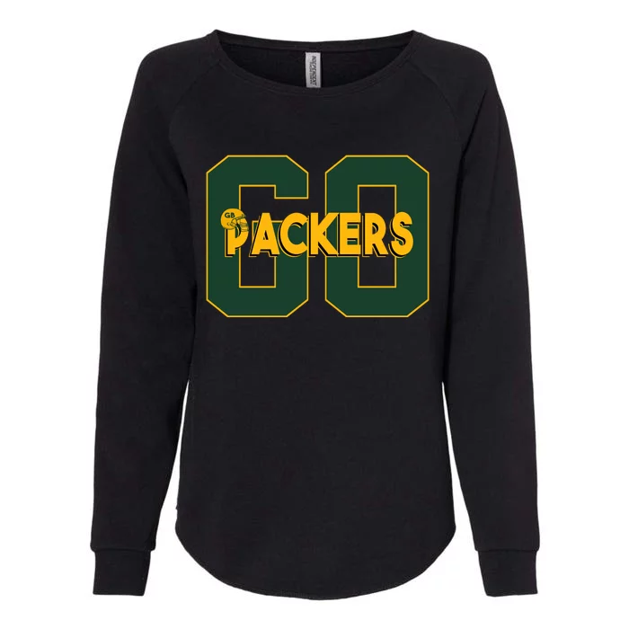 Go Packers Helmet Womens California Wash Sweatshirt