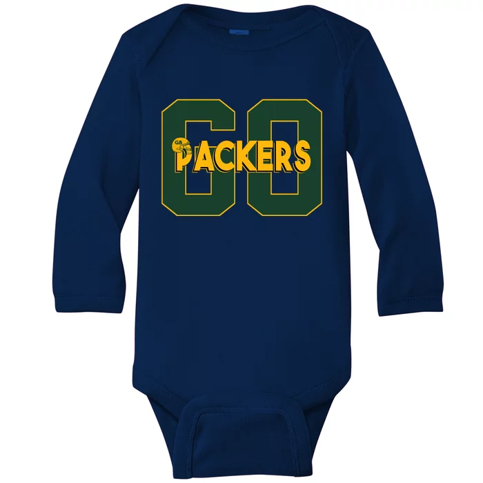 Go Packers Helmet Baby Long Sleeve Bodysuit