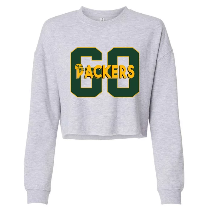 Go Packers Helmet Cropped Pullover Crew