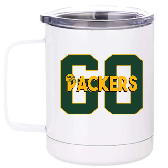 Go Packers Helmet Front & Back 12oz Stainless Steel Tumbler Cup