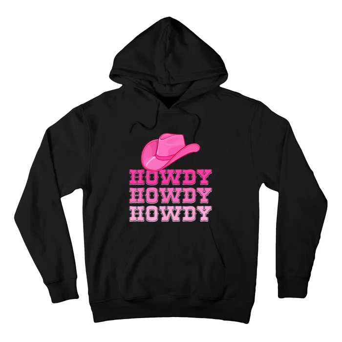 Girls Pink Howdy Cowgirl Western Country Rodeo Hoodie