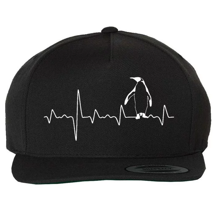 Great Penguin Heartbeat Gift Zoo Wool Snapback Cap