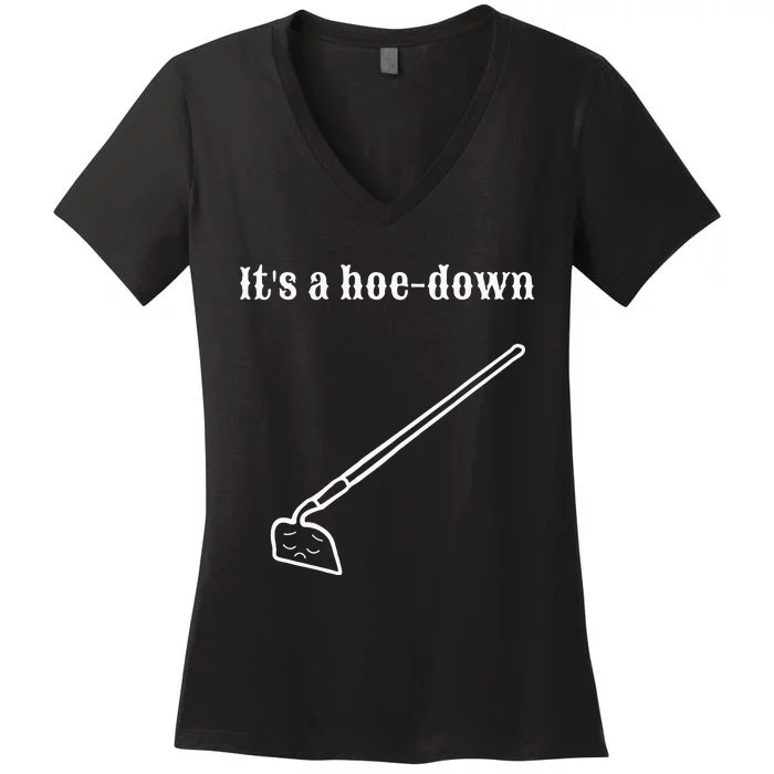 Garden Pun Hoe Down Sad Look Face Women's V-Neck T-Shirt