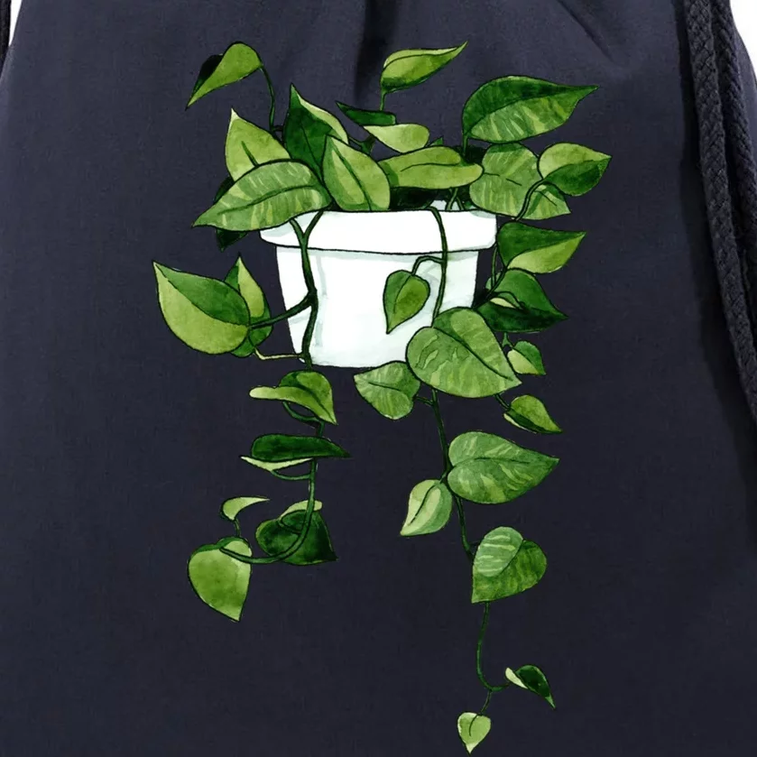 Golden Pothos House Plant Garden Ceylon Creeper Ivy Arum Gift Drawstring Bag