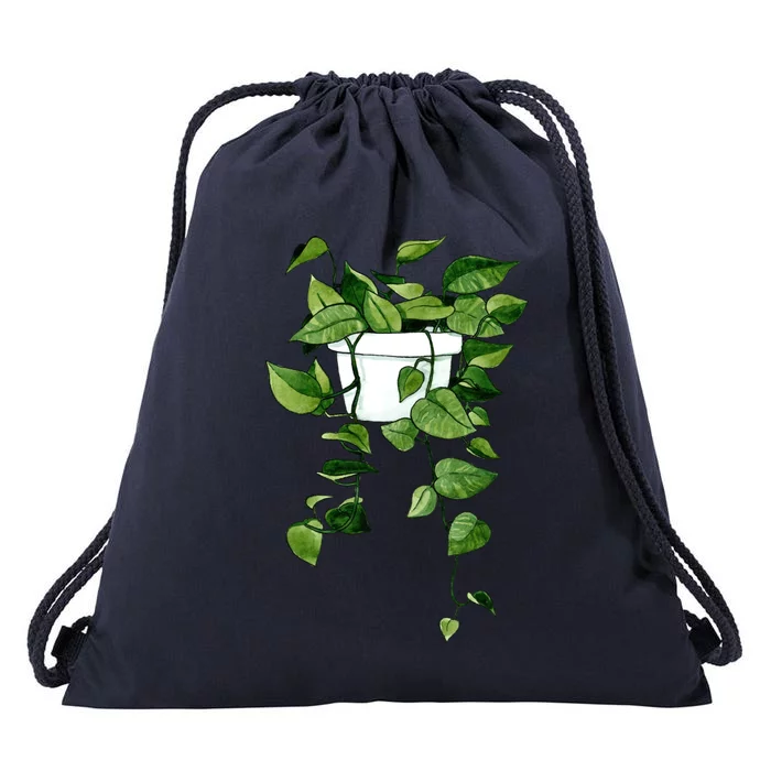 Golden Pothos House Plant Garden Ceylon Creeper Ivy Arum Gift Drawstring Bag