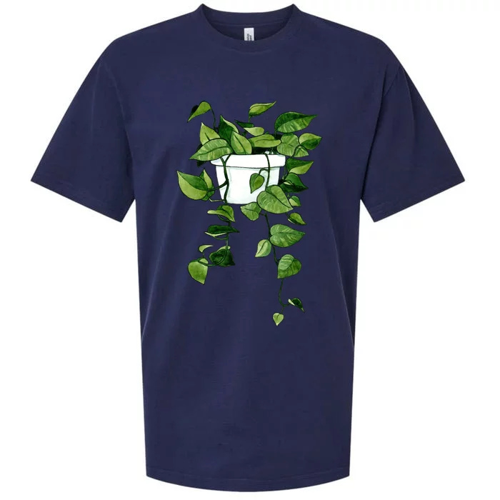 Golden Pothos House Plant Garden Ceylon Creeper Ivy Arum Gift Sueded Cloud Jersey T-Shirt