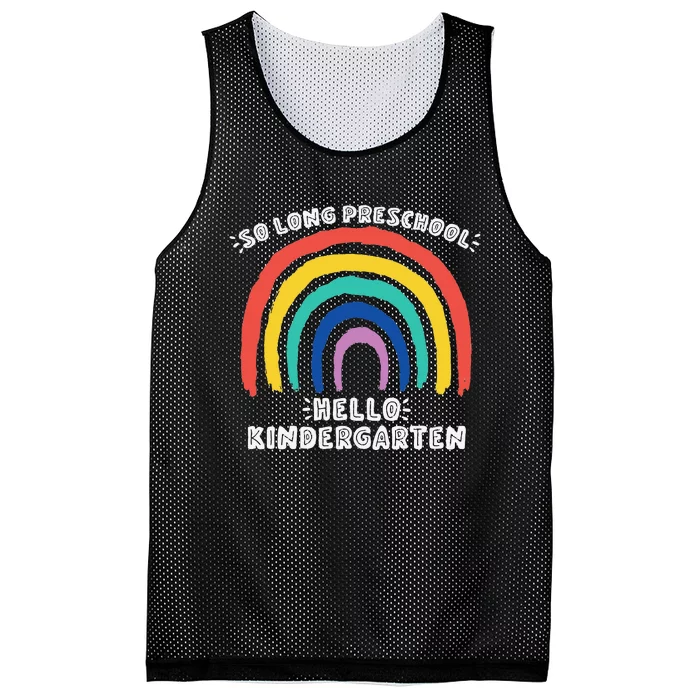 GOODBYE PRESCHOOL HELLO KINDERGARTEN School Teacher Student Mesh Reversible Basketball Jersey Tank