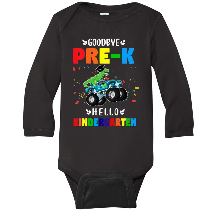 Goodbye PreK Hello Kindergarten Graduation Baby Long Sleeve Bodysuit