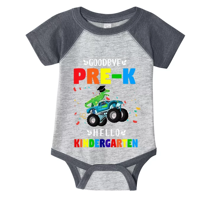 Goodbye PreK Hello Kindergarten Graduation Infant Baby Jersey Bodysuit