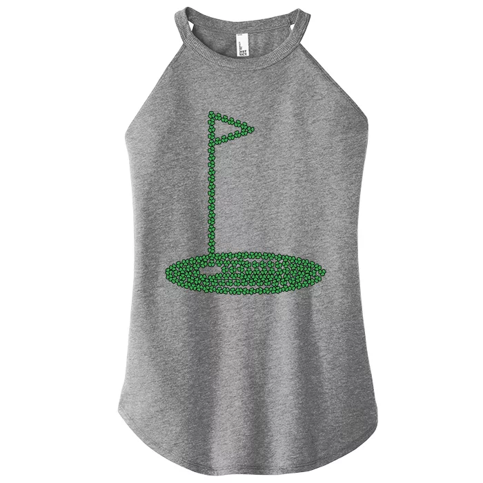 Golf Player Hole St Patrick's Day Gift Women’s Perfect Tri Rocker Tank