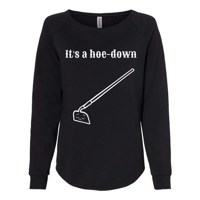 Garden Pun Hoe Down Sad Look Face Womens California Wash Sweatshirt