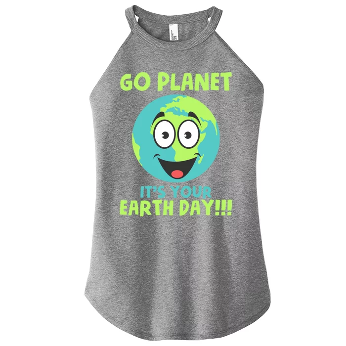 Go Planet Its Your Earth Day Birthday 50th Anniversary Gift Women’s Perfect Tri Rocker Tank