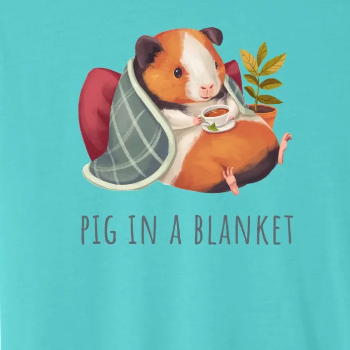 Guinea Pig In A Cozy Blanket Chilling And Drinking Tea Or Coffee ChromaSoft Performance T-Shirt