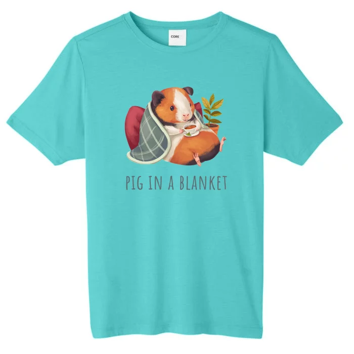 Guinea Pig In A Cozy Blanket Chilling And Drinking Tea Or Coffee ChromaSoft Performance T-Shirt